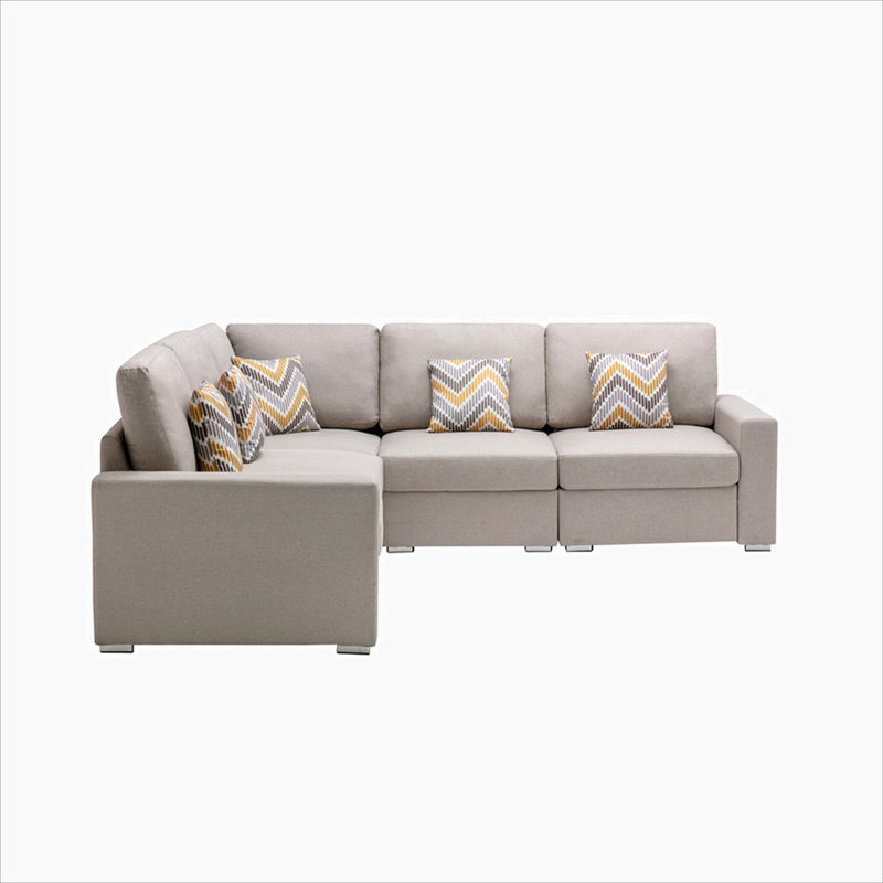 Canapé modulaire réversible 95,5 po Nolan, Lin beige