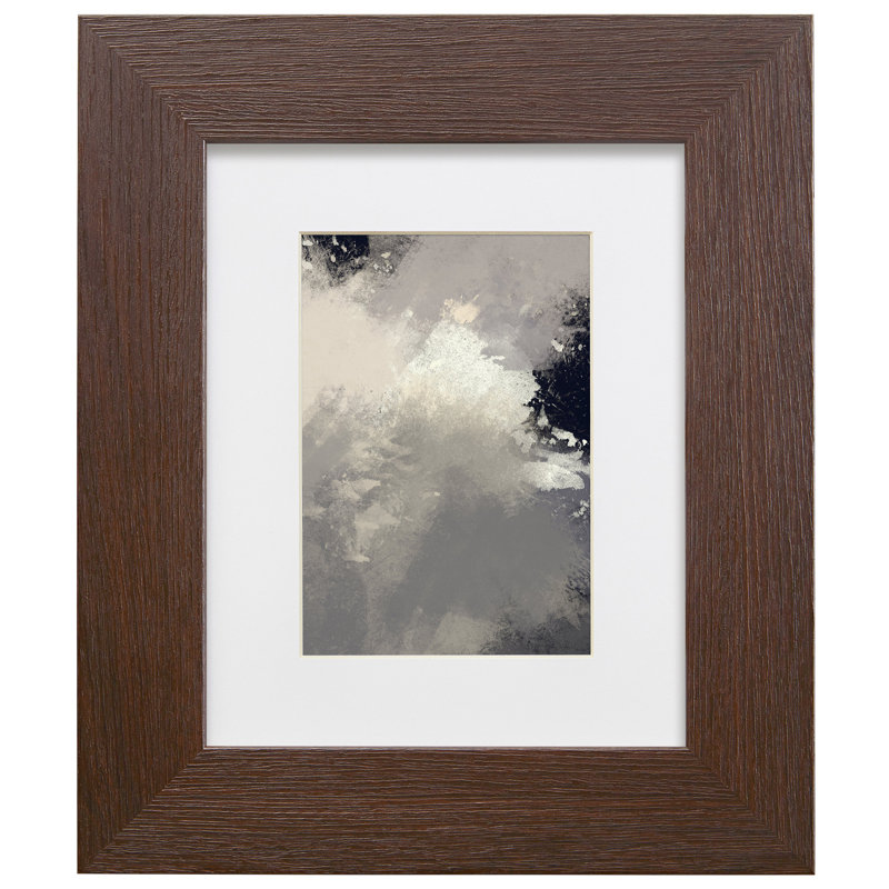 Pekalongan Picture Frame with Mat, 12" x 18" Matted to 10" x 13", Melinga Brown Oak
