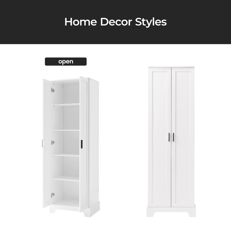 Armoire de salle de bain autoportante Salle, Blanc
