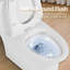 Toilette en céramique blanche, hauteur confort allongée 1,1 / 1,6, et siège à fermeture stable T039wt One, blanc, accrédité, doux
