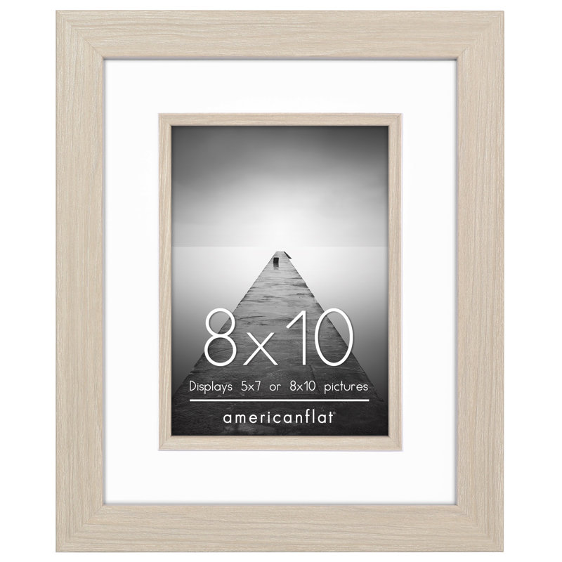 Cadre photo avec passe-partout décoratif - Cadre décoratif en plexiglas poli, L 8 po x H 10 po
