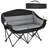Double Camping Chair Loveseat - 2 Person Oversized Camping Couch for Adults Padded Heavy Duty Outdoor Lawn Beach Portable Folding Chairs with Cup Holders and Carry Bag Support 600lbs