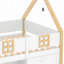 Lit mezzanine bas avec escalier, tablettes, armoires et lumières DEL-350961413