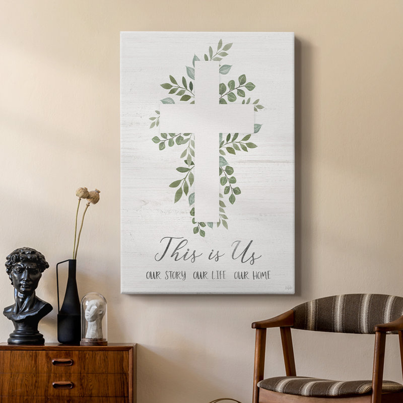 This Is Us Cross - galerie Cavas sur mesure, H 27 po x l 18 po