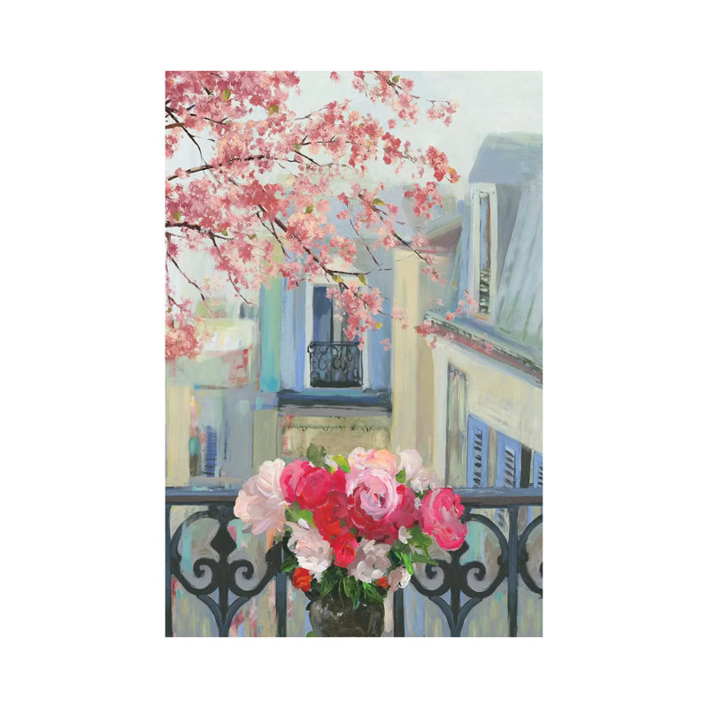 «Paris In The Spring II» par Allison Pearce - reproduction d'art, H 26 po x l 18 po x 1,5 po, Toile tendue, Pas de tapis