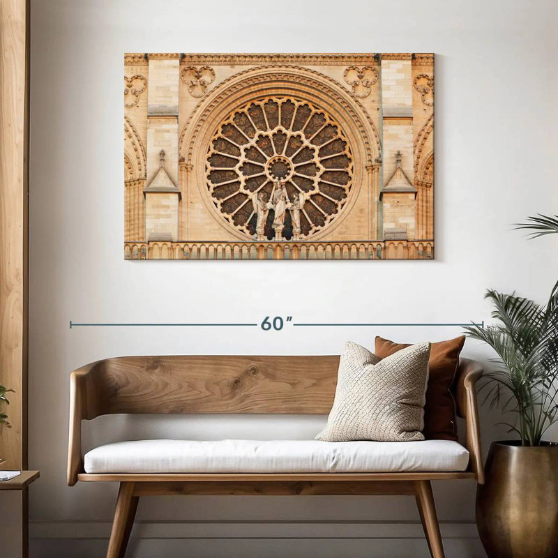 Rosace Notre Dame, H 30 po x l 45 po