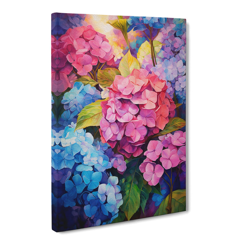 Hydrangea Expressionism - Wrapped Canvas, 50cm H x 35cm W x 3cm D