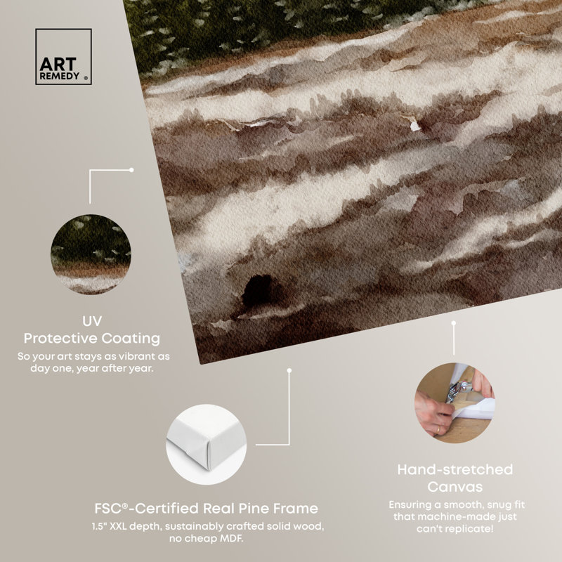 February Rocks Landscape Gallery Wrapped Canvas Art, 30" x 36"