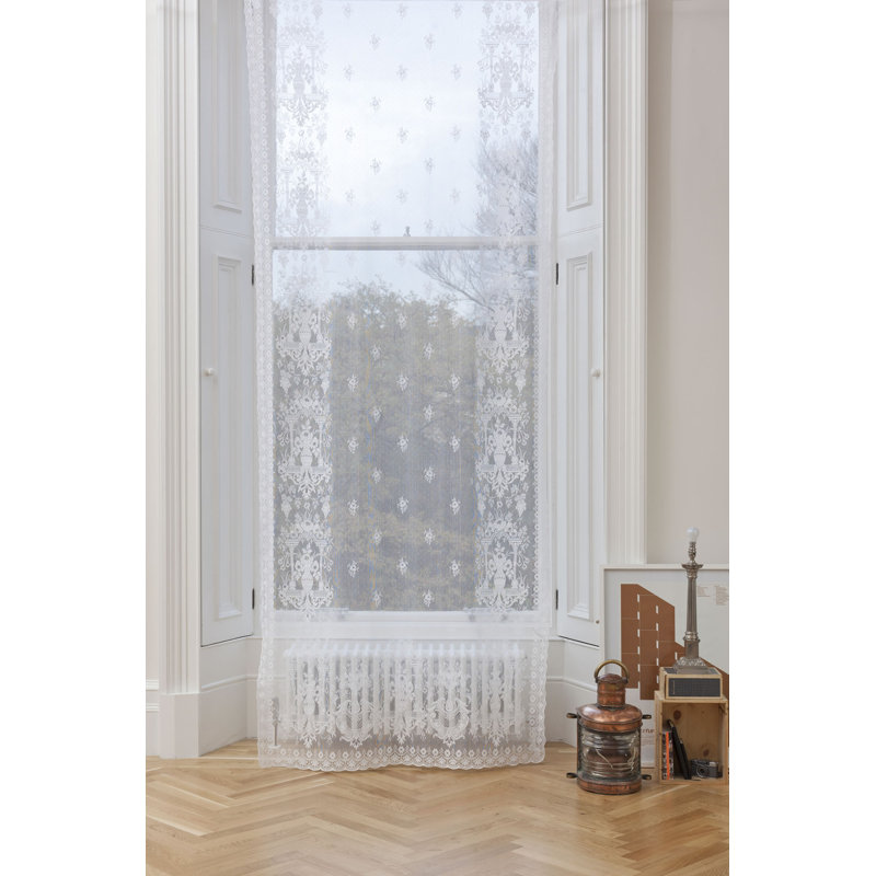 Behrend Slot Top Sheer Curtain, 132 W x 230 D cm, Ivory