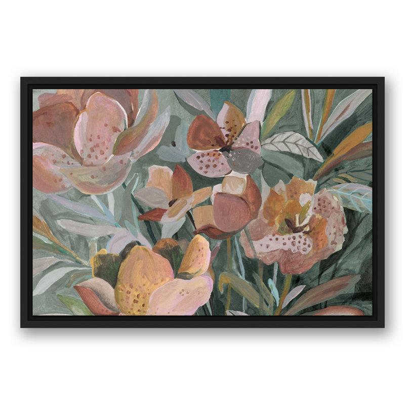 Jardin sauvage sur toile, H 17,75 po x l 25,75 po x P 1,75 po, Cadre flottant