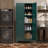 Green Metal Storage Cabinet,75" Tall Kitchen Pantry Storage Cabinet with Doors and Adjustable Shelves, Metal Pantry Cabinets, Large Cupboard for Kitchen, Dining Living Room, Bathroom, Office-1067356912