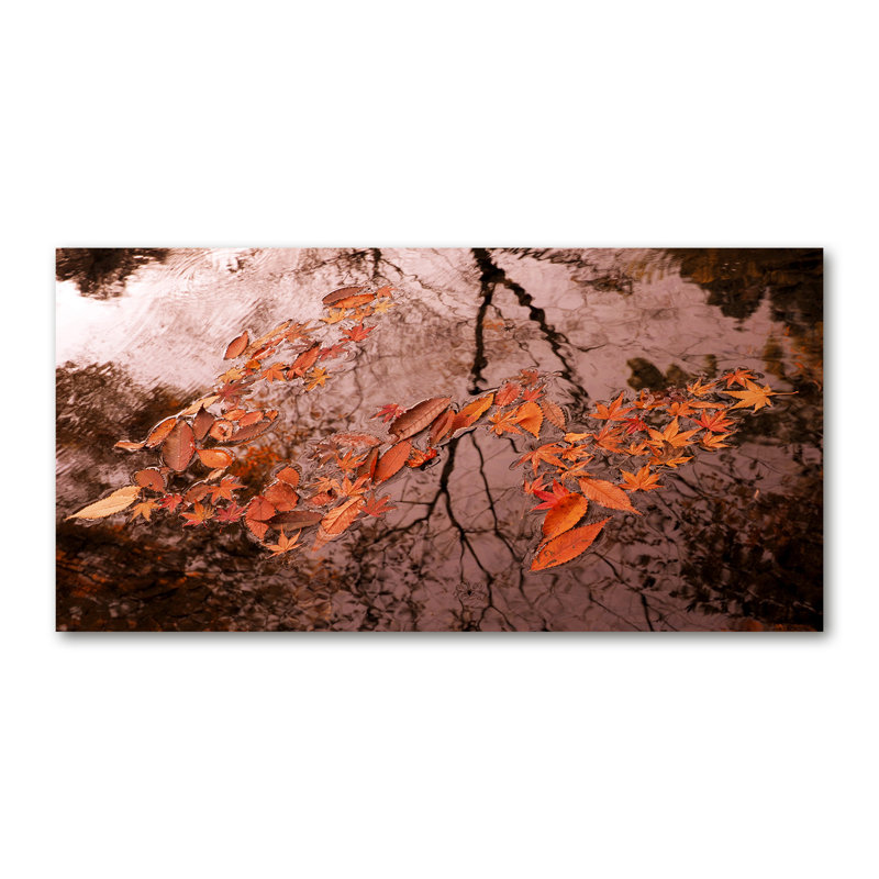 Leaves On The Water - No Frame Print on Canvas