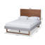 Lit plateforme, lit double, gris clair / noyer cendré Chillersy, l 57,10 po x L 78,30 po x H 58,30 po-990277320-990222603