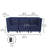 Kid Comfort Collective Modular Sectional, 3-Piece Set - Navy-124164480