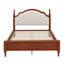 Lit plateforme avec tête de lit tapissier pour chambre à coucher-69331643
