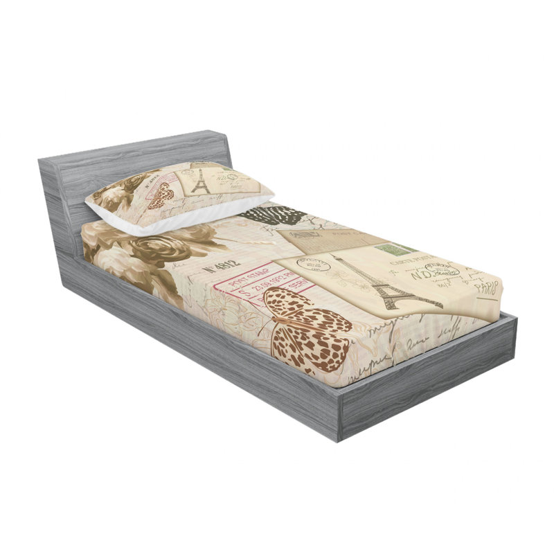 Microfiber Sheet Set, Twin Sheet Set with Fitted Sheet