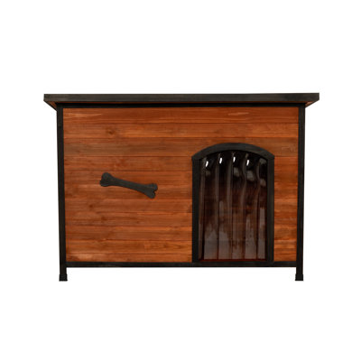 43'' DLarge Wood Dog House Weather & Water Resistant Kennel for Outdoor