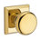 Round Privacy Door Knob with Traditional Square Rose