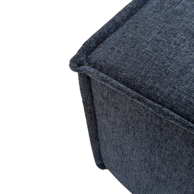 Repose-pieds Hampton Square - bleu orageux, Bleu orageux