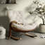 Chaise berçante moderne rembourrée