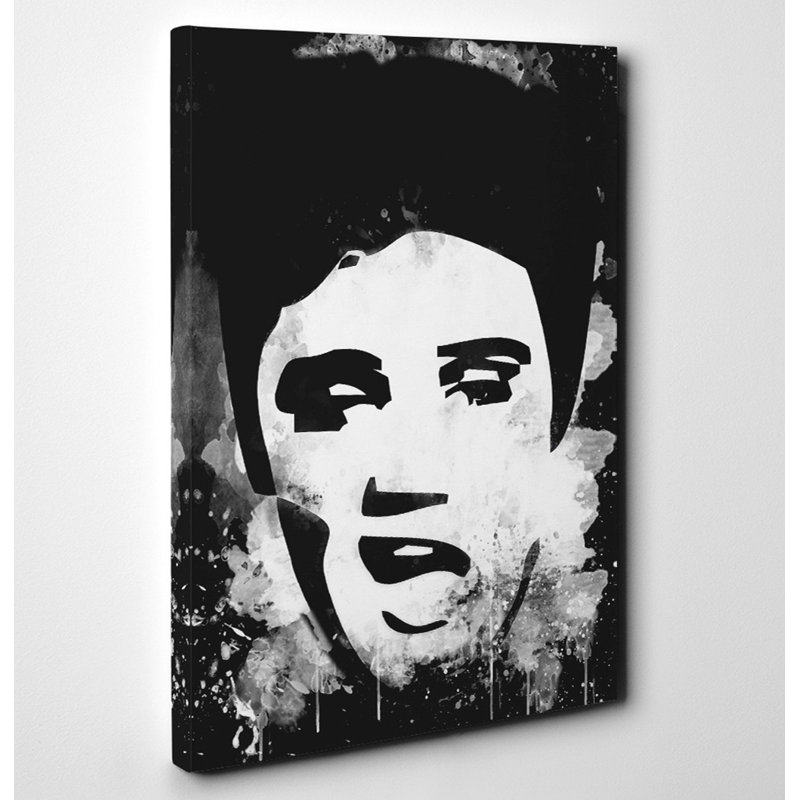 Elvis Presley Face Art - Wrapped Canvas, 50cm H x 35cm W