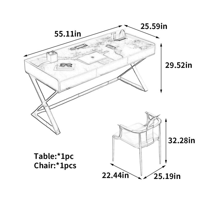 Fusco, 29.52" H x 55.11" W x 25.59" D