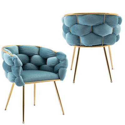 16.9'' H Velvet Upholstered Armchair