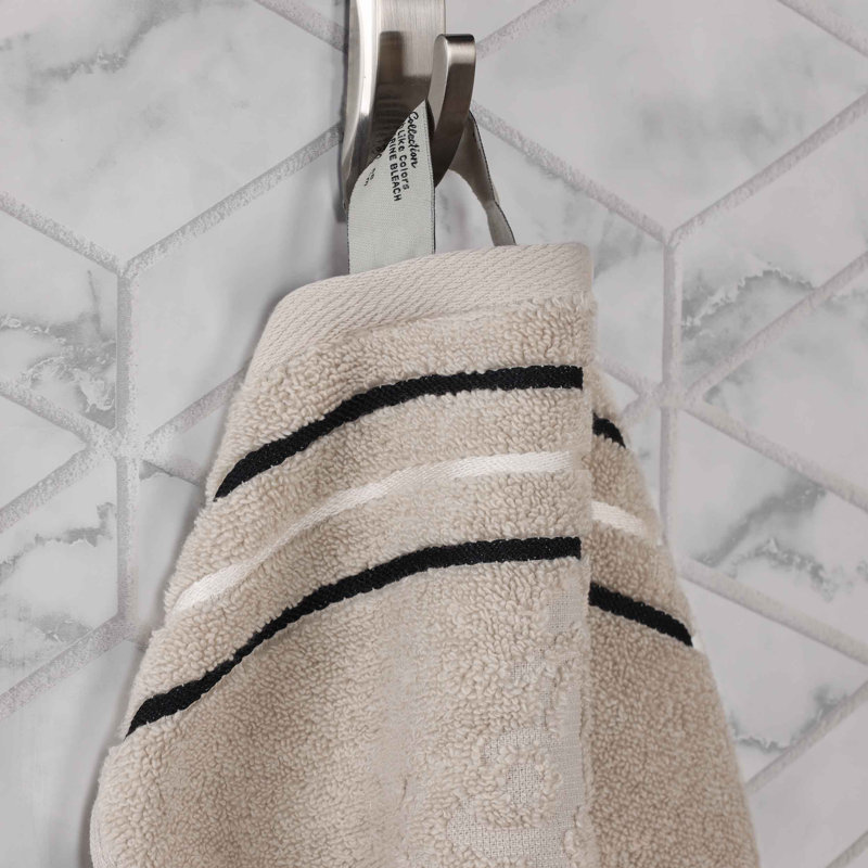 Ensemble de draps de bain 100% coton et jacquard Sadie 100% coton zéro torsion Sadie, Ensemble de draps de bain - 2 pièces