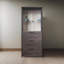 Système d'organisation modulaire Gin, 3 tiroirs gris rustique, 1 tringle, noir