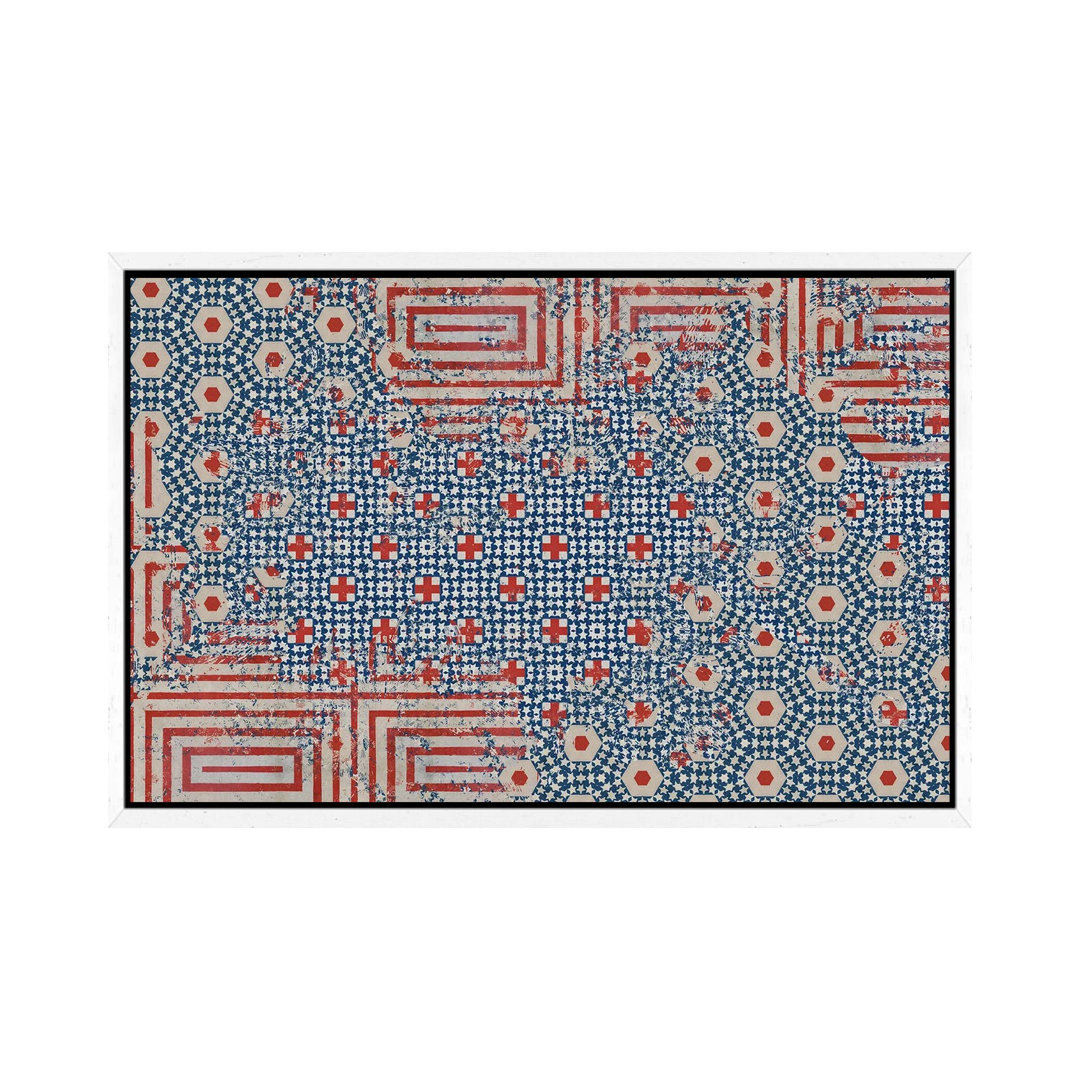 Abstrakte Flagge von Teis Albers - Galerie-verpackte Leinwand Giclée auf Leinwand