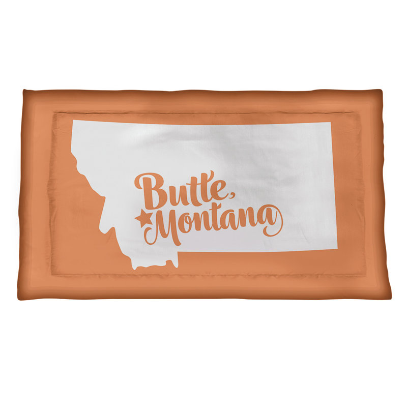 Butte Polyester Sham Set, Microfiber, King, Orange