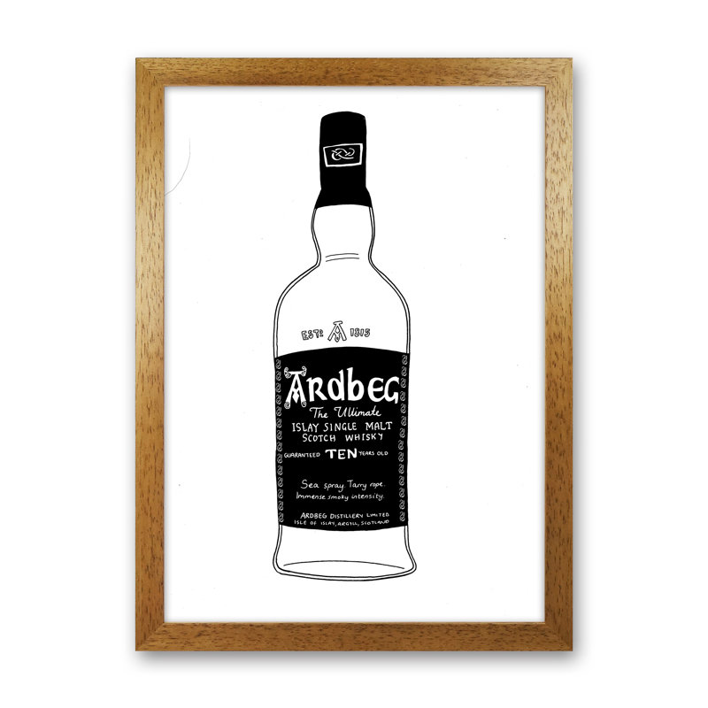 Ardbeg by Carissa Tanton - Print, Oak Framed, 63cm H x 46cm W x 3cm D