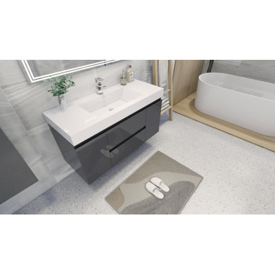 Leni 47'' Single Bathroom Vanity with Acrylic Top