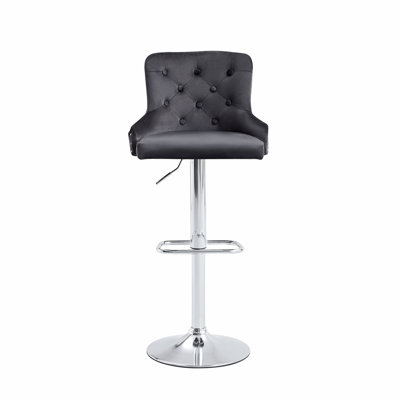 Swivel Upholstered Adjustable Height Counter Stool with Metal Frame