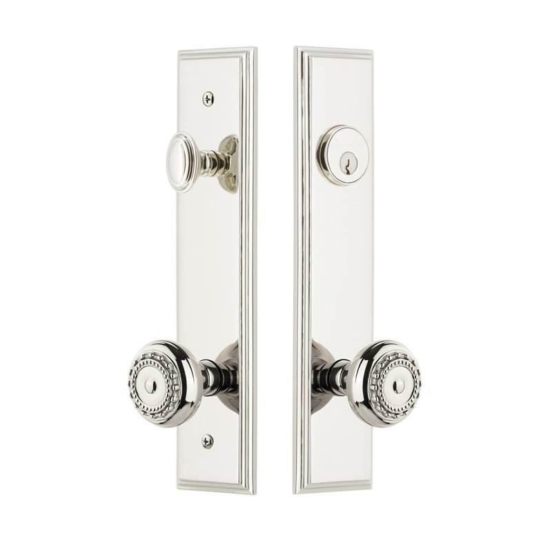 Ensemble d'entrée complet Carré, Nickel poli, 2,375 po