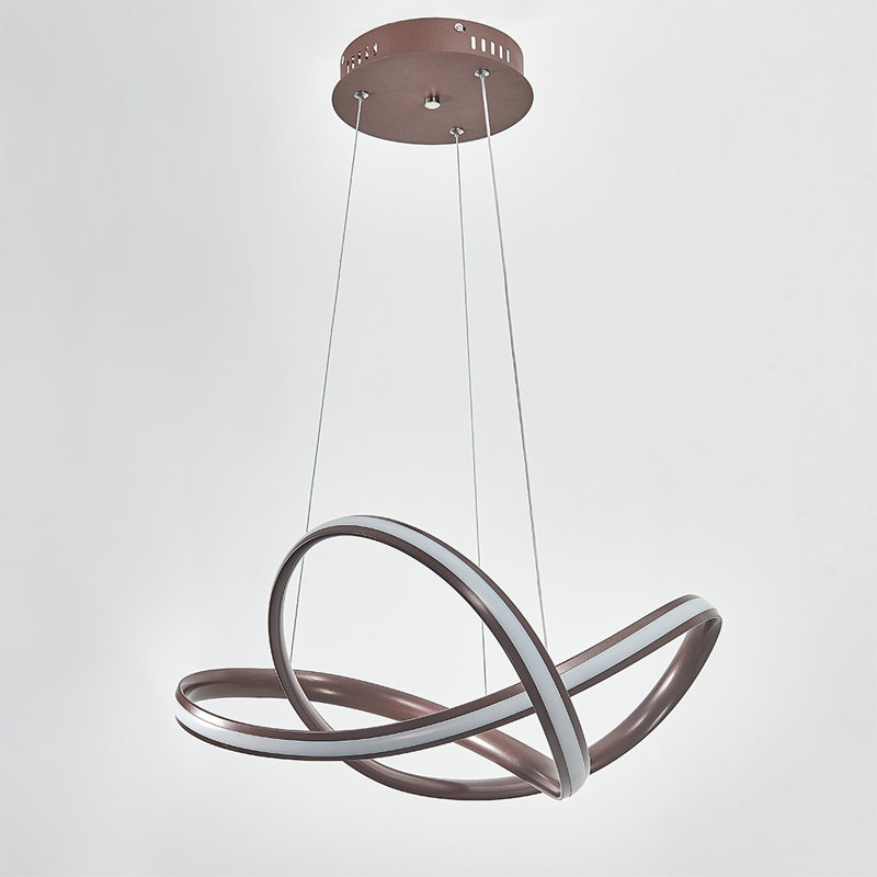 1 - Light Natural LED Chandelier Pendant, 120cm H X 50cm W X 50cm D