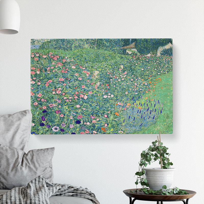 Italian Garden by Gustav Klimt - Wrapped Canvas Painting, 40cm H x 60cm W x 3cm D