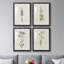 Mauve Garden Flowers I - ensemble de 4 peintures encadrées-1257449929-1257449931