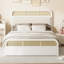 Lit plateforme en bois avec gigogne et 2 tiroirs Athenia-366041135