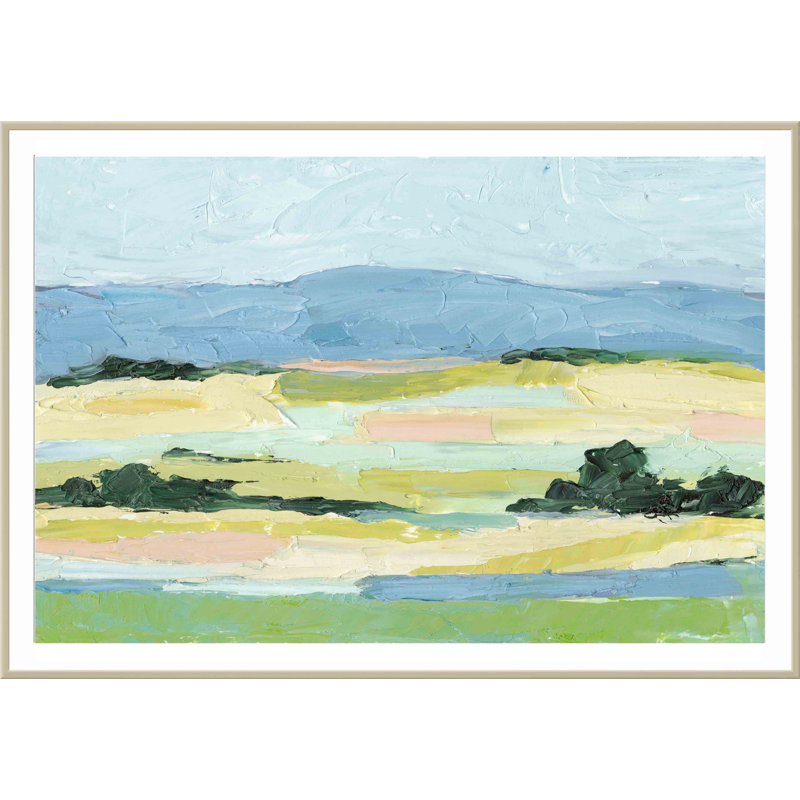 «Pastel Hills I» par Ethan Harper - peinture encadrée, Espresso, H 12 po x l 8 po