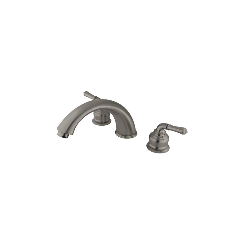 Magellan Double Handle Deck Mounted Roman Tub Faucet, Brushed Nickel