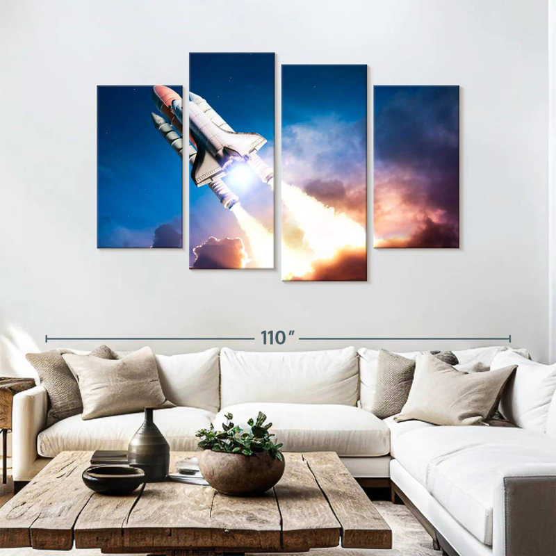 Mission Oberle dans l'espace, H 54 po x l 84 po