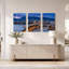 «Vancouver Skyline at Dusk with Mountains and Bridge», ensemble de 3 toiles-131252011