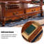 Table basse brune en bois massif brun