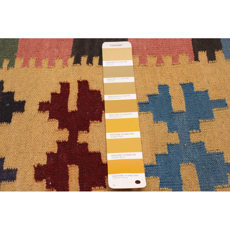 Tapis unique en laine nouvel âge 4 pi 10 po x 6 pi 4 po Husebo