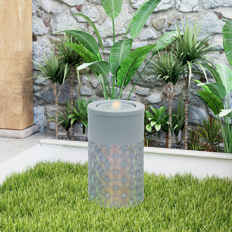 Weather Resistant Column Fountain with Lights