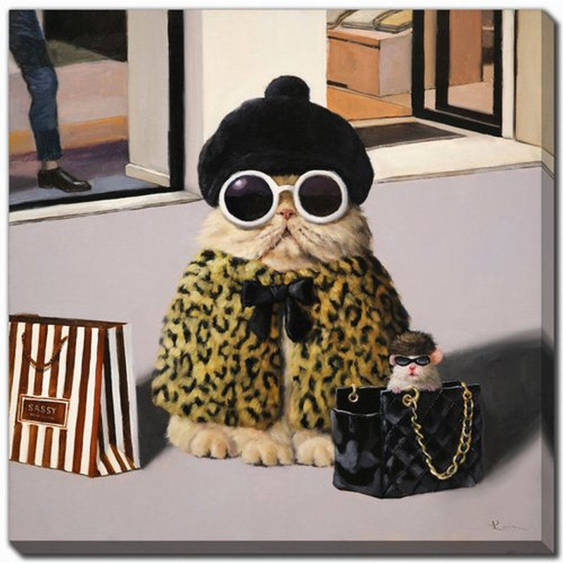 Retail Therapy Canvas Wall Art, 16" H x 16" W