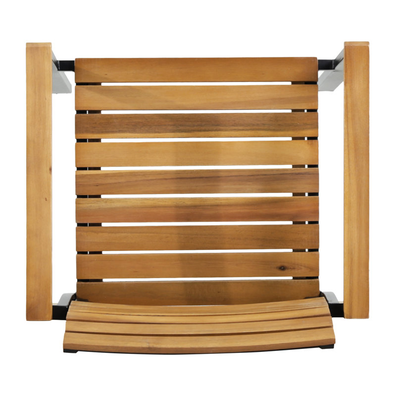Chaise de cour arrière - et noir, bois, moderne et extérieur tendance