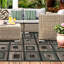 Tapis à carreaux beige et bleu sarcelle 5 pi x 8 pi
