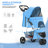 Foldable Pet Dog and Cat Stroller with Adjustable Canopy Storage Basket and Cup Holder for Small and Medium Pets-101824151